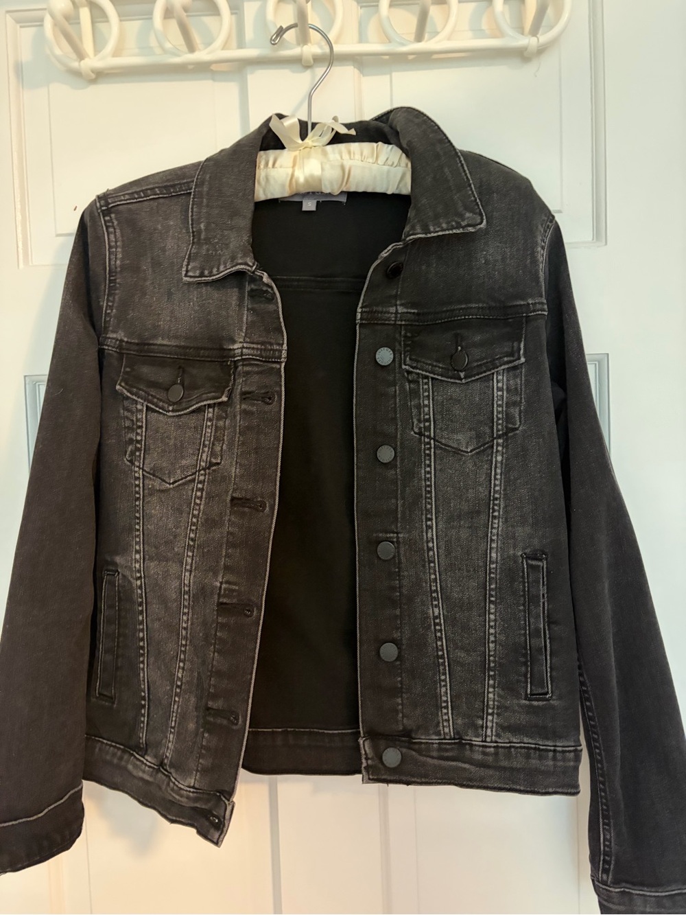 Women’s Washed Black Denim Jacket